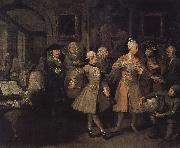 William Hogarth Conference organized by the return of a prodigal oil painting reproduction